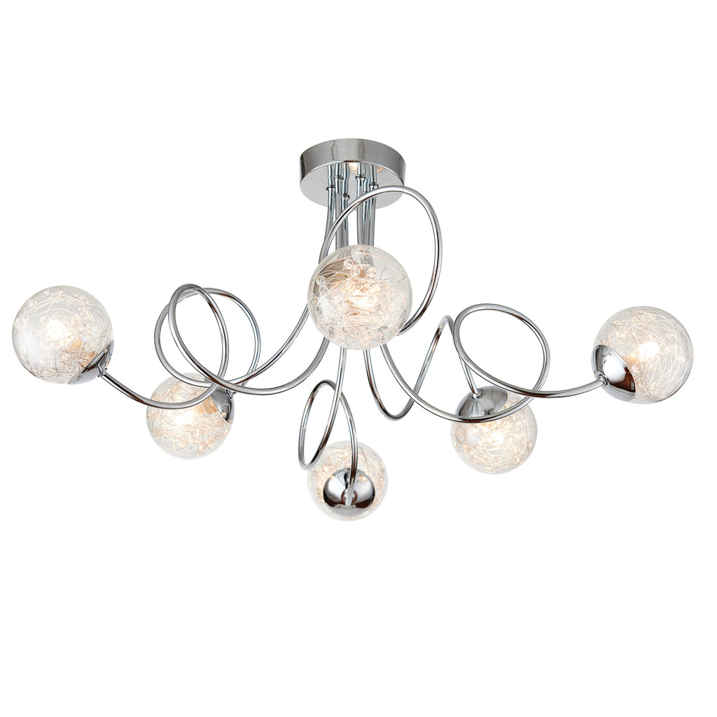 Auria 6 Light Semi Flush Ceiling Light