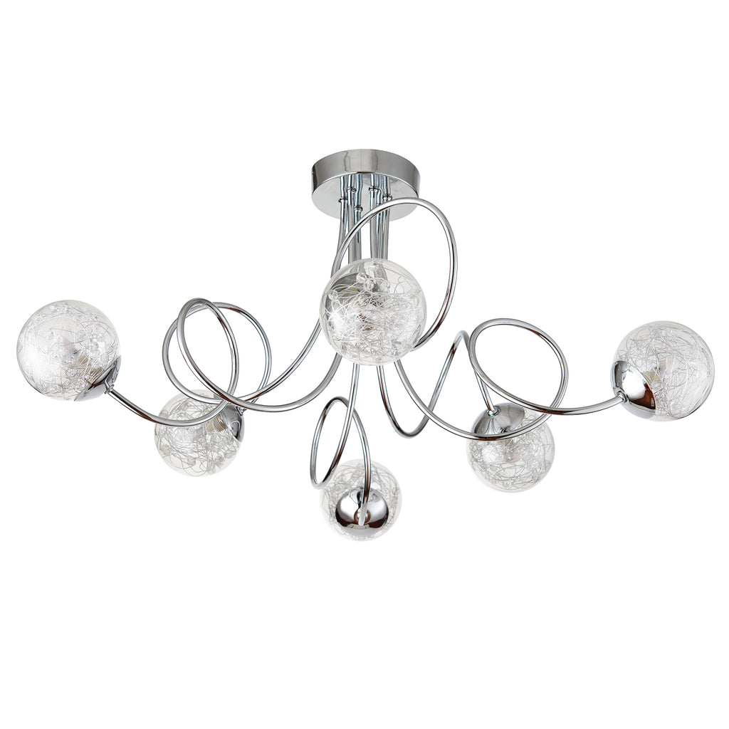 Auria 6 Light Semi Flush Ceiling Light