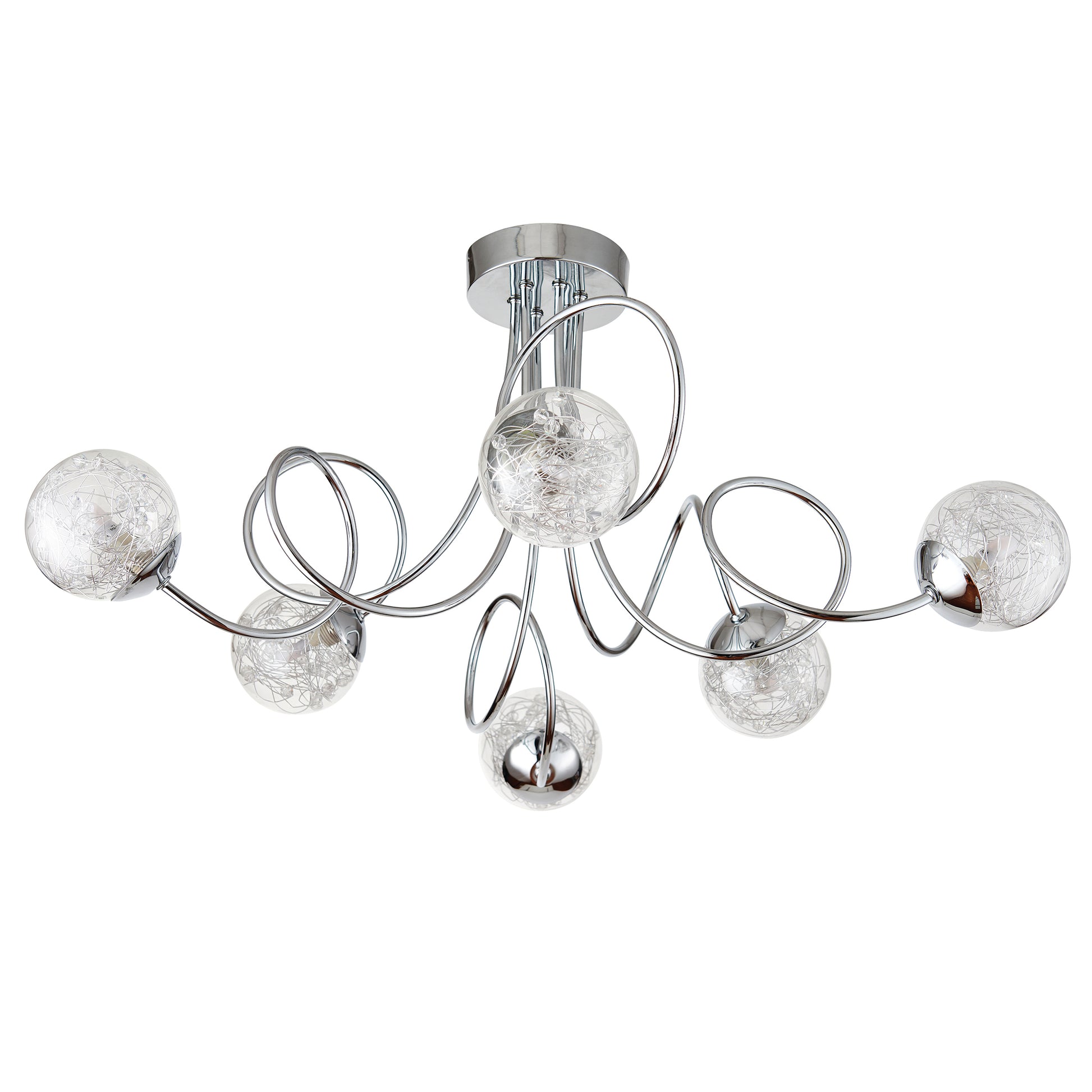 Auria 6 Light Semi Flush Ceiling Light