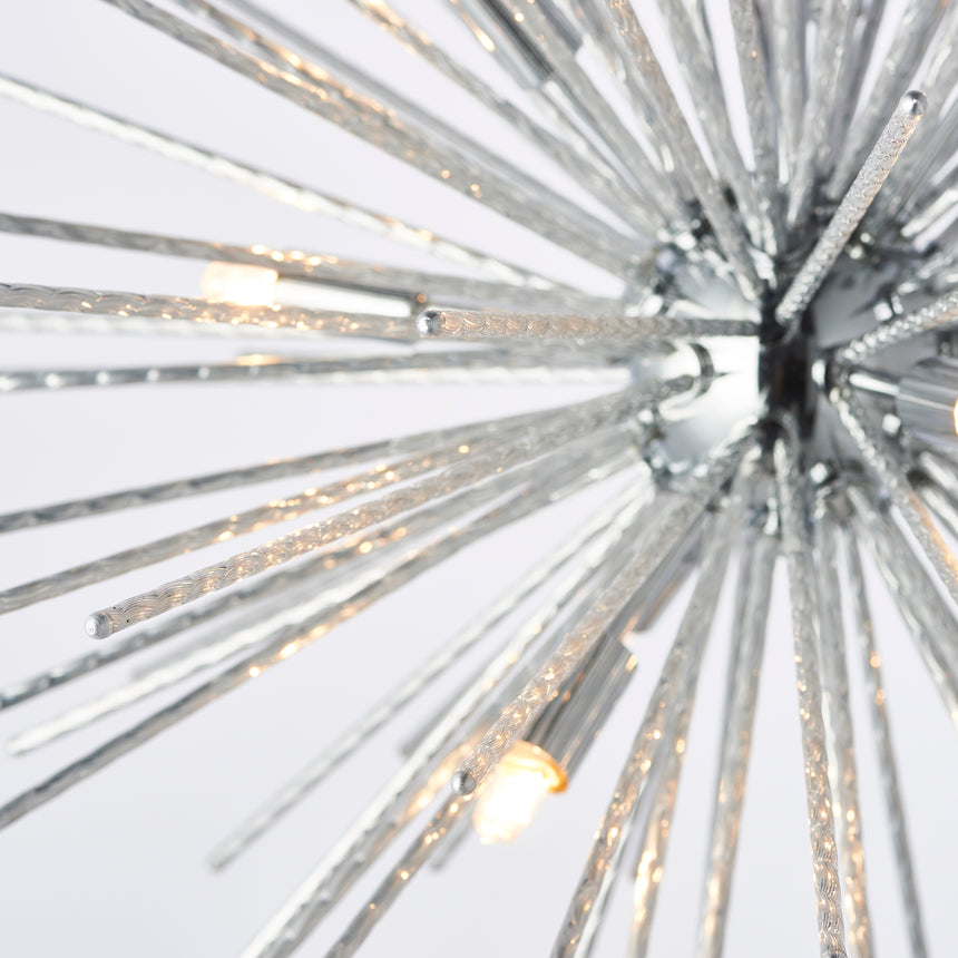 Lena 9 Light Sputnik Pendant Light, Chrome