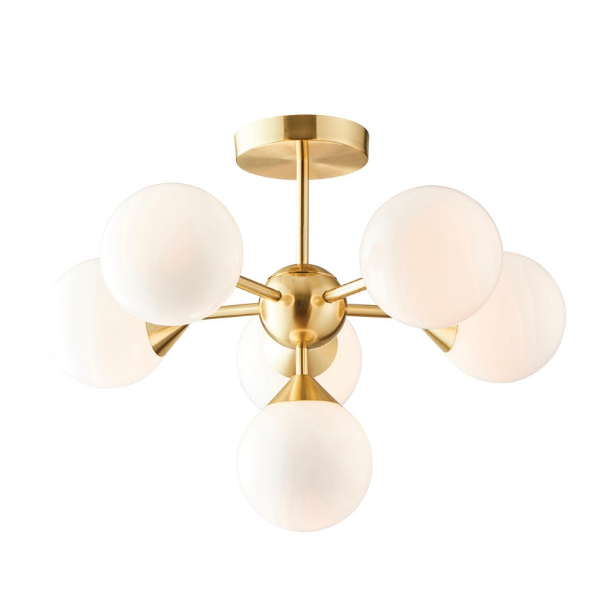 Oscar 6 Light Semi Flush Ceiling Light