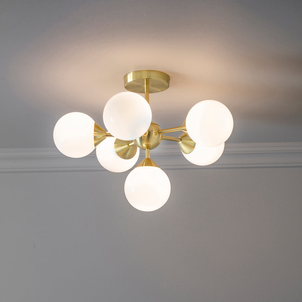 Oscar 6 Light Semi Flush Ceiling Light