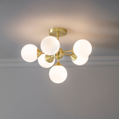 Oscar 6 Light Semi Flush Ceiling Light