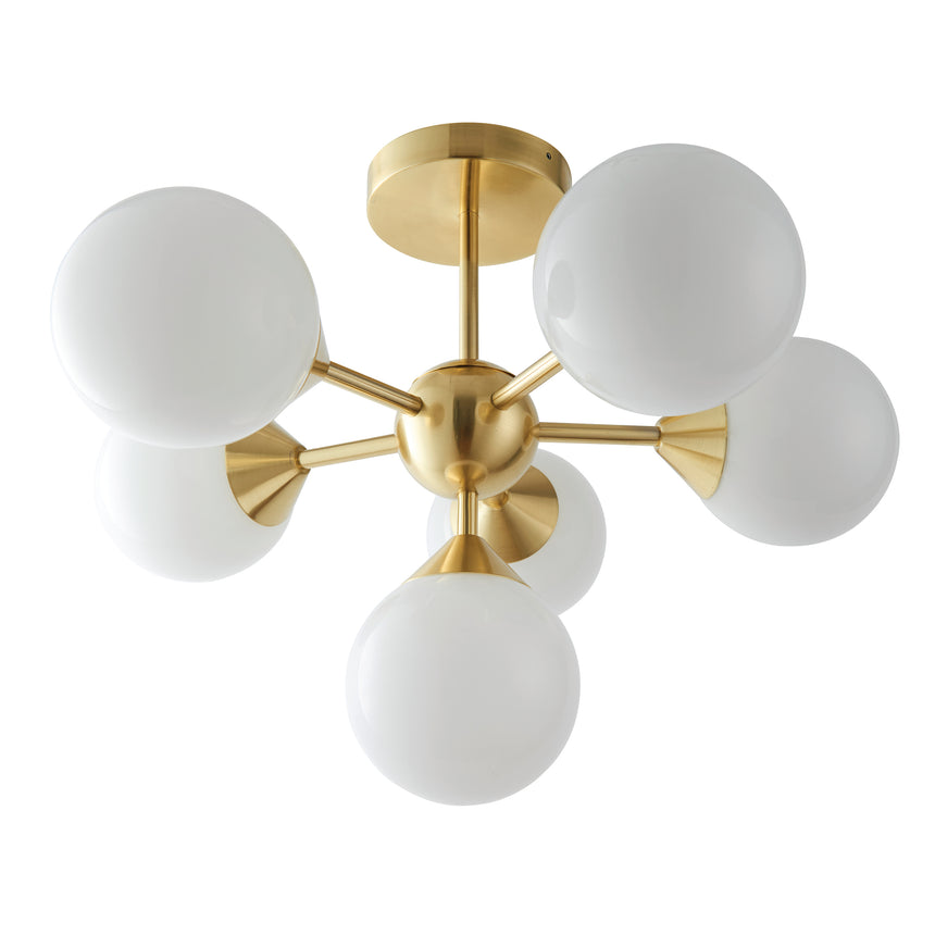 Oscar 6 Light Semi Flush Ceiling Light