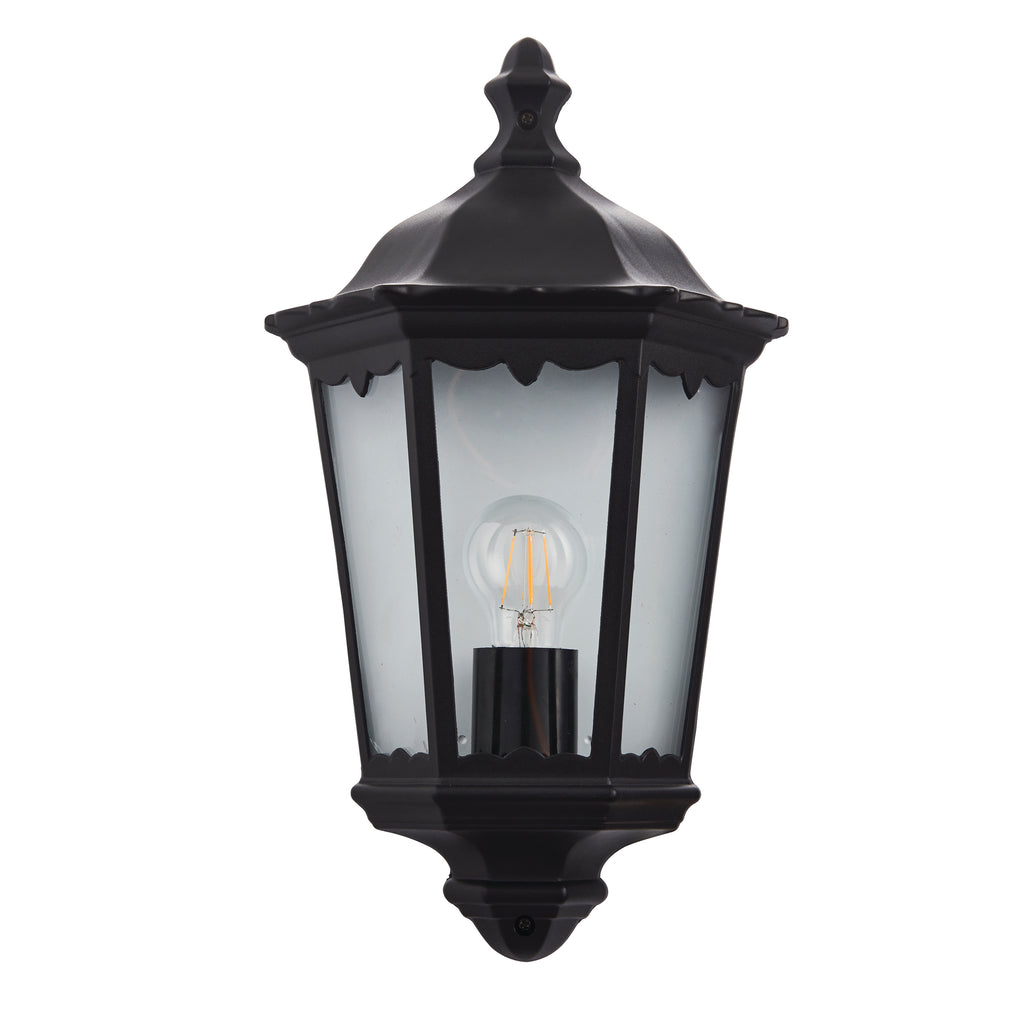 Camden Outdoor Lantern Sconce, Black