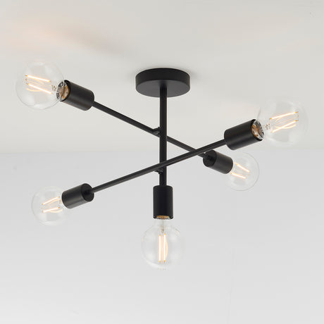 Studio 5 Light Semi Flush Ceiling Light