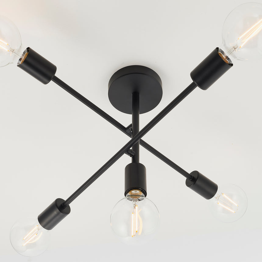 Studio 5 Light Semi Flush Ceiling Light