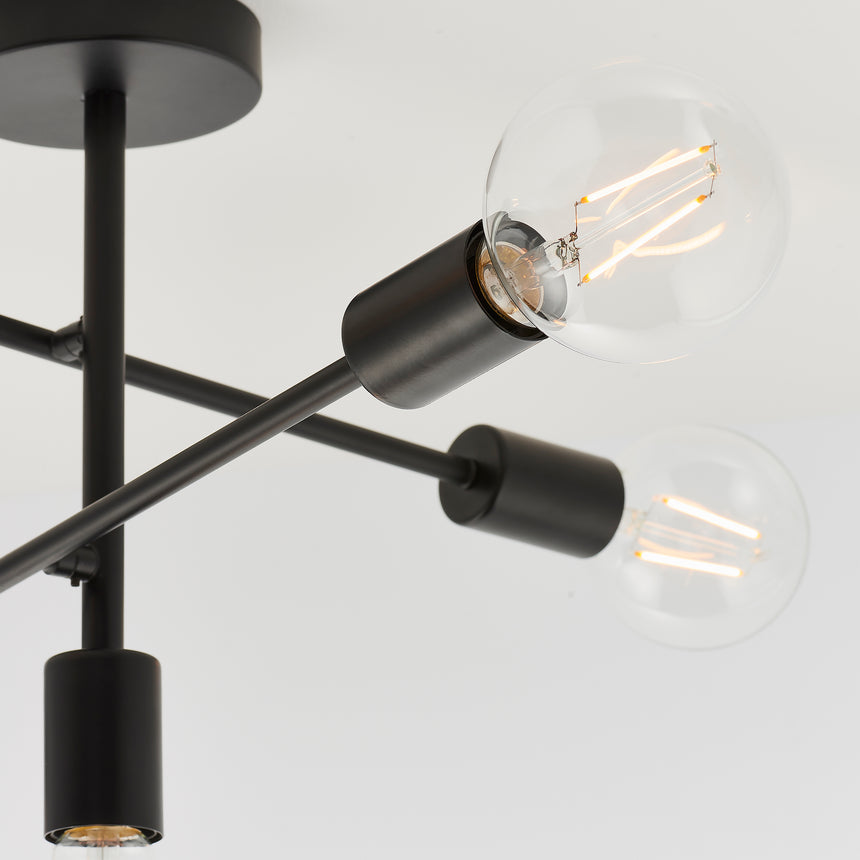 Studio 5 Light Semi Flush Ceiling Light