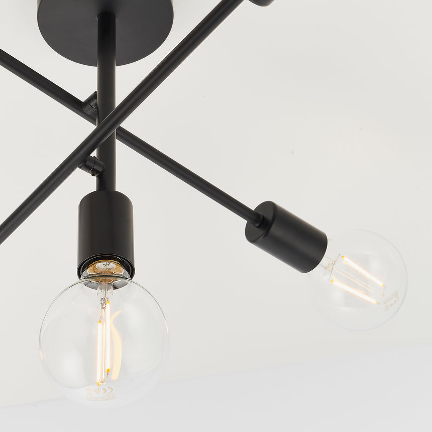 Studio 5 Light Semi Flush Ceiling Light