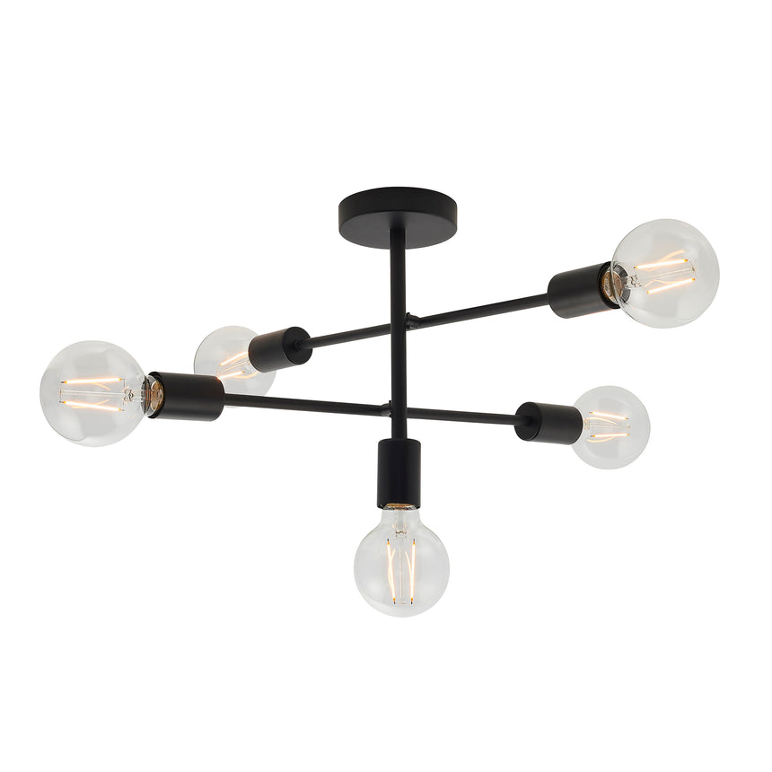 Studio 5 Light Semi Flush Ceiling Light