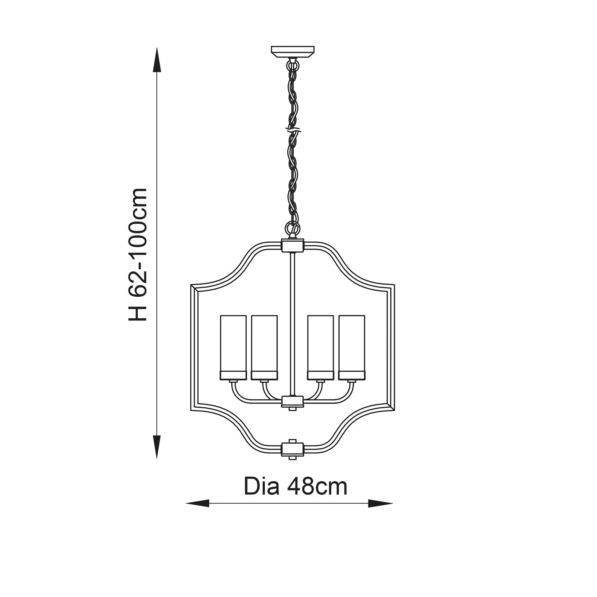 Edrea 4-Light Pendant Light