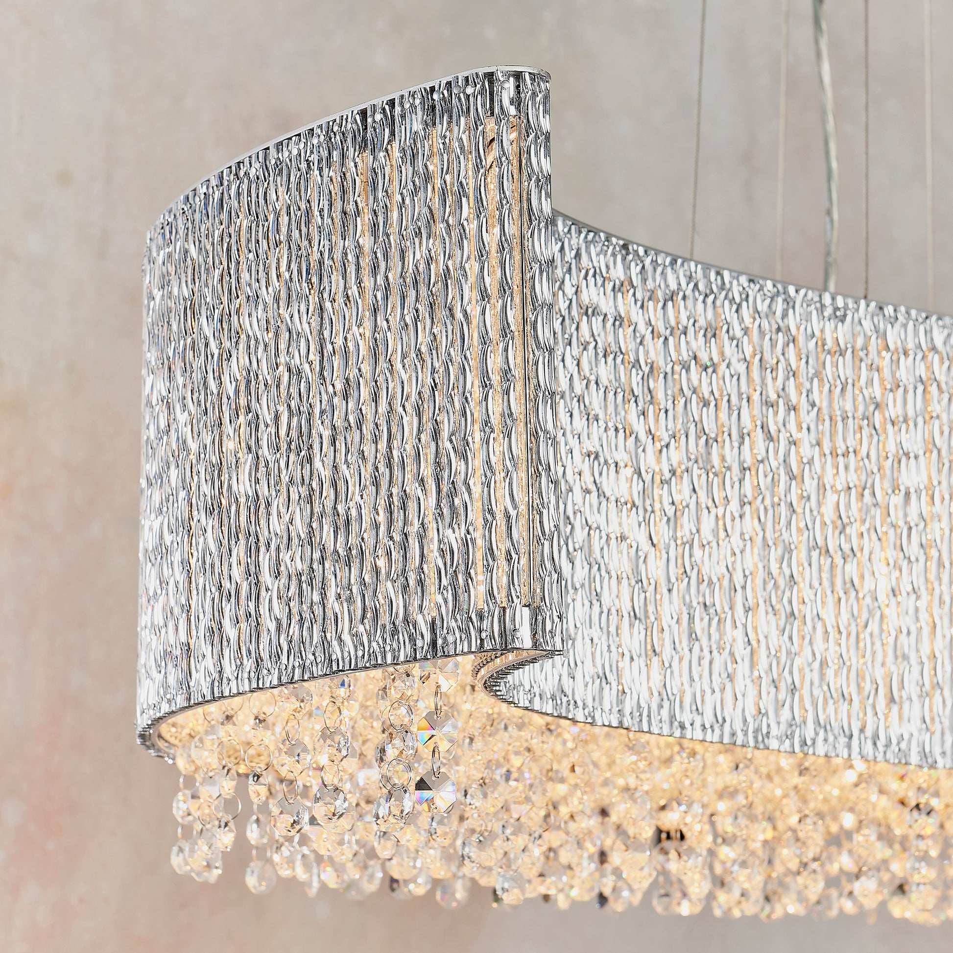 Galina 8 Light Crystal Island Pendant Light