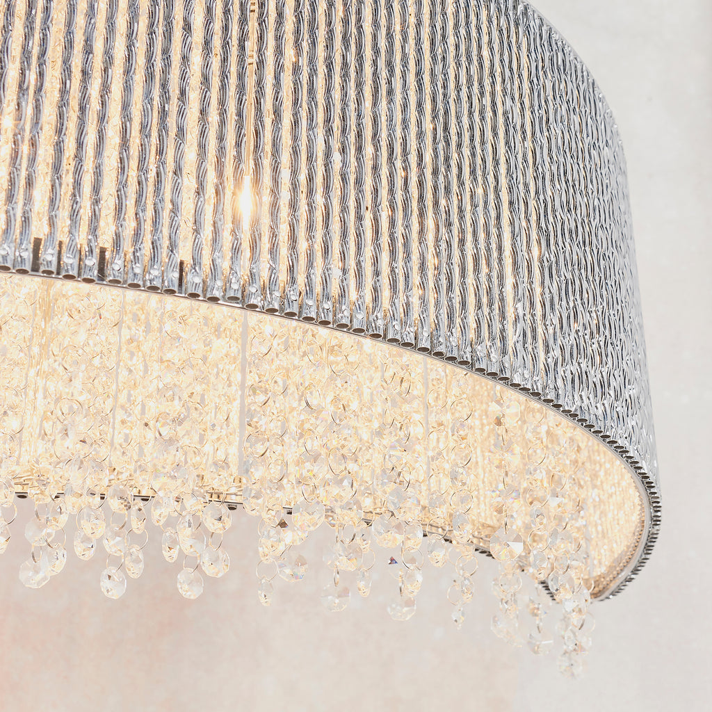 Galina 8 Light Crystal Island Pendant Light