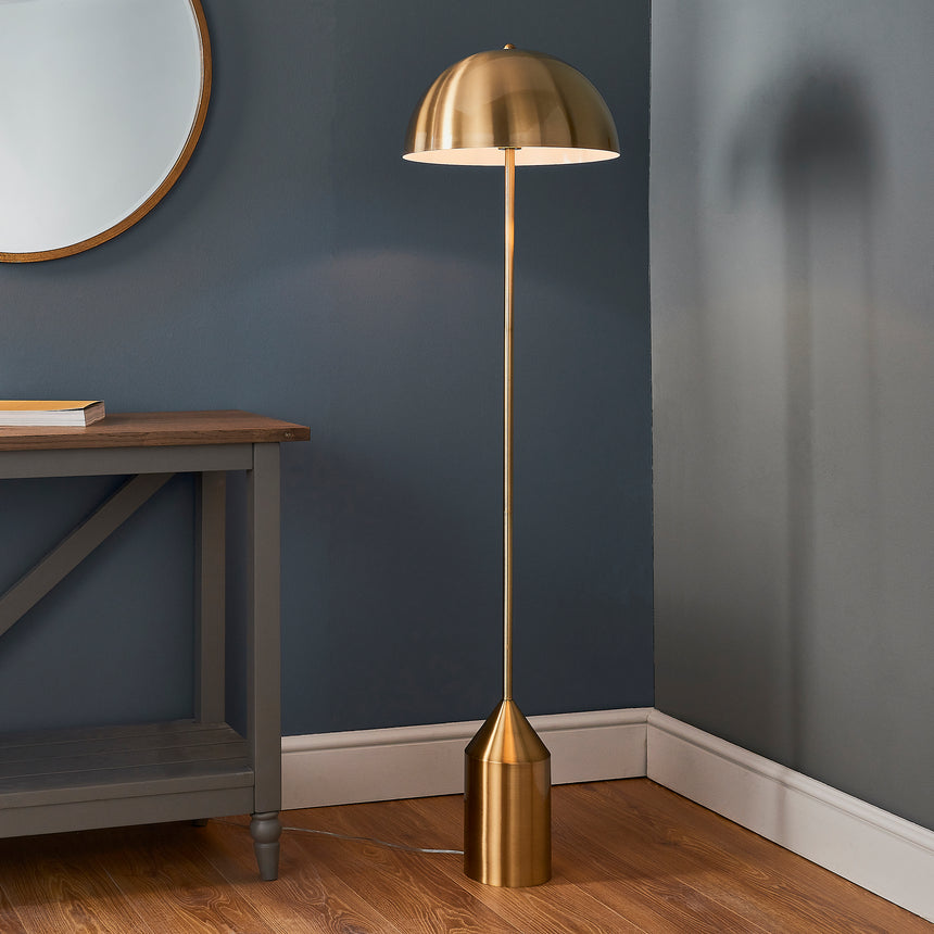 Nova Floor Lamp, Antique Brass