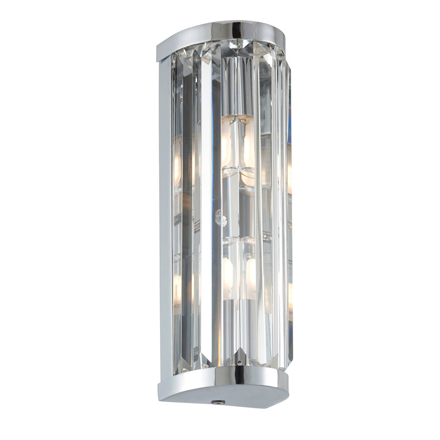 Shimmer Bathroom Wall Light, Chrome/Crystal