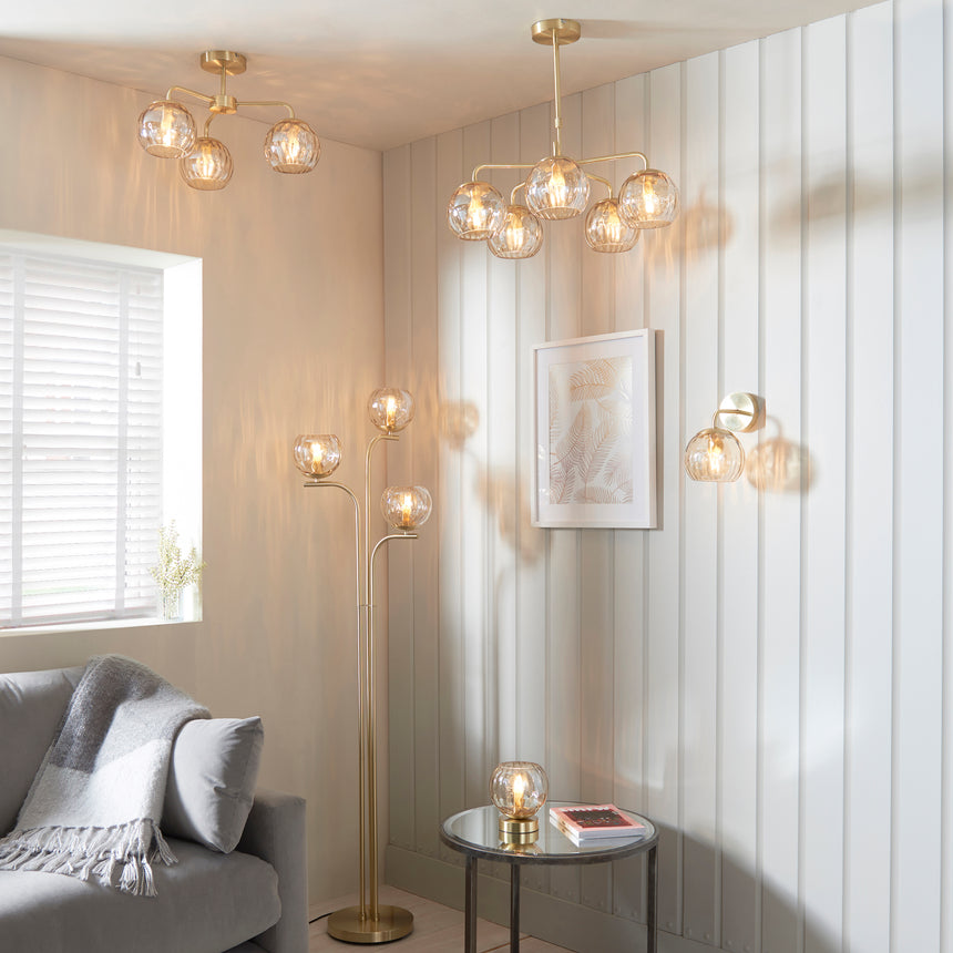 Dimple Wall Light, Gold/Champaigne