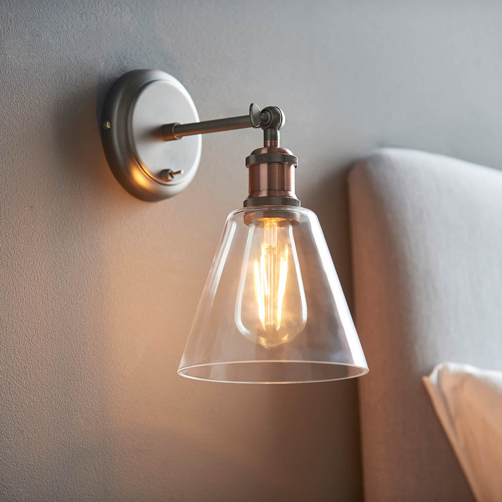 Glass Cone Wall Lamp