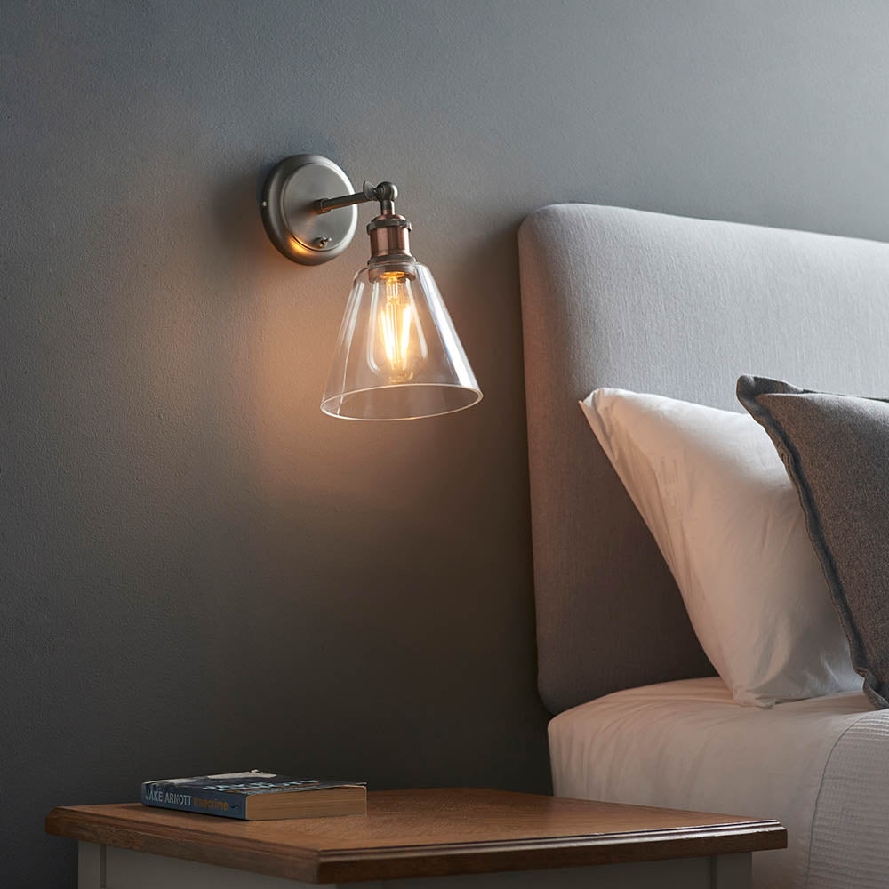 Glass Cone Wall Lamp