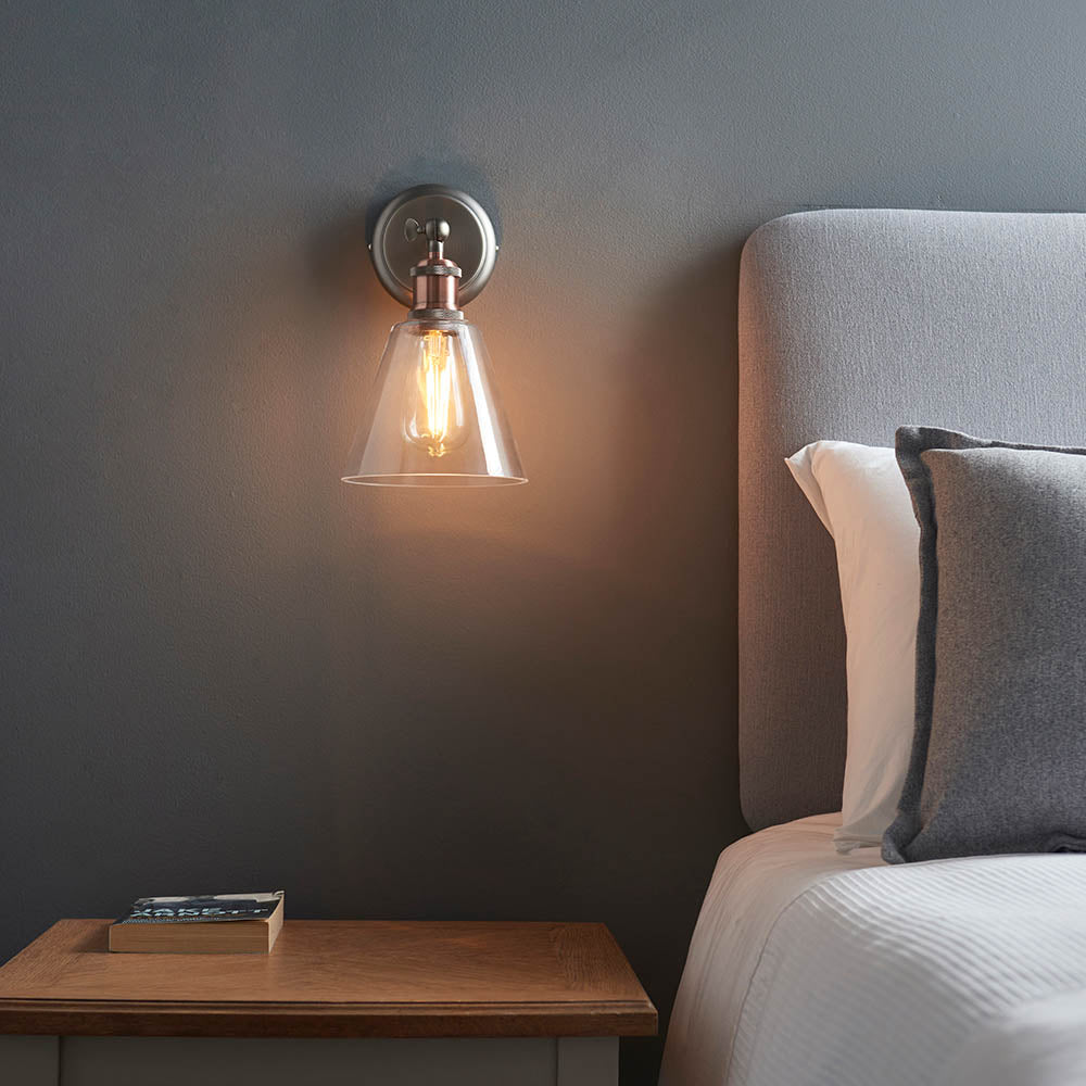Glass Cone Wall Lamp