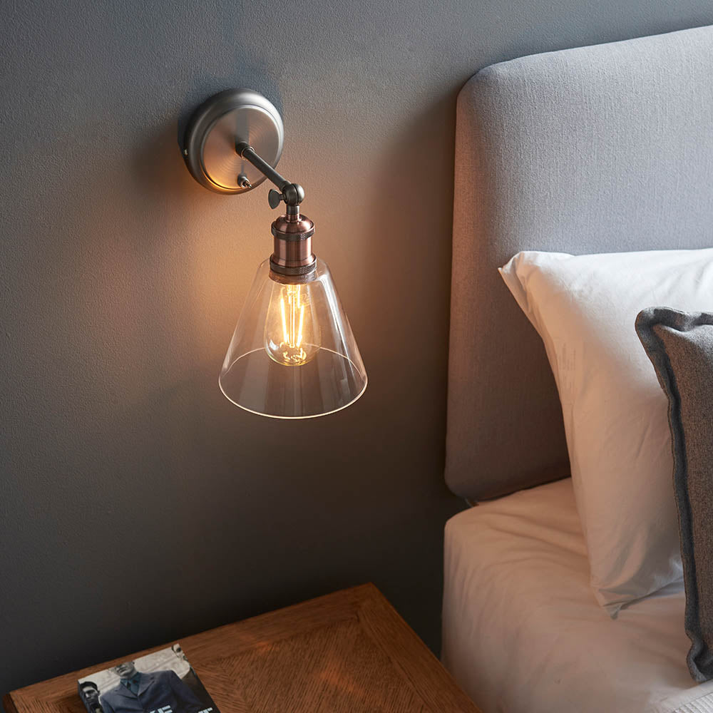 Glass Cone Wall Lamp