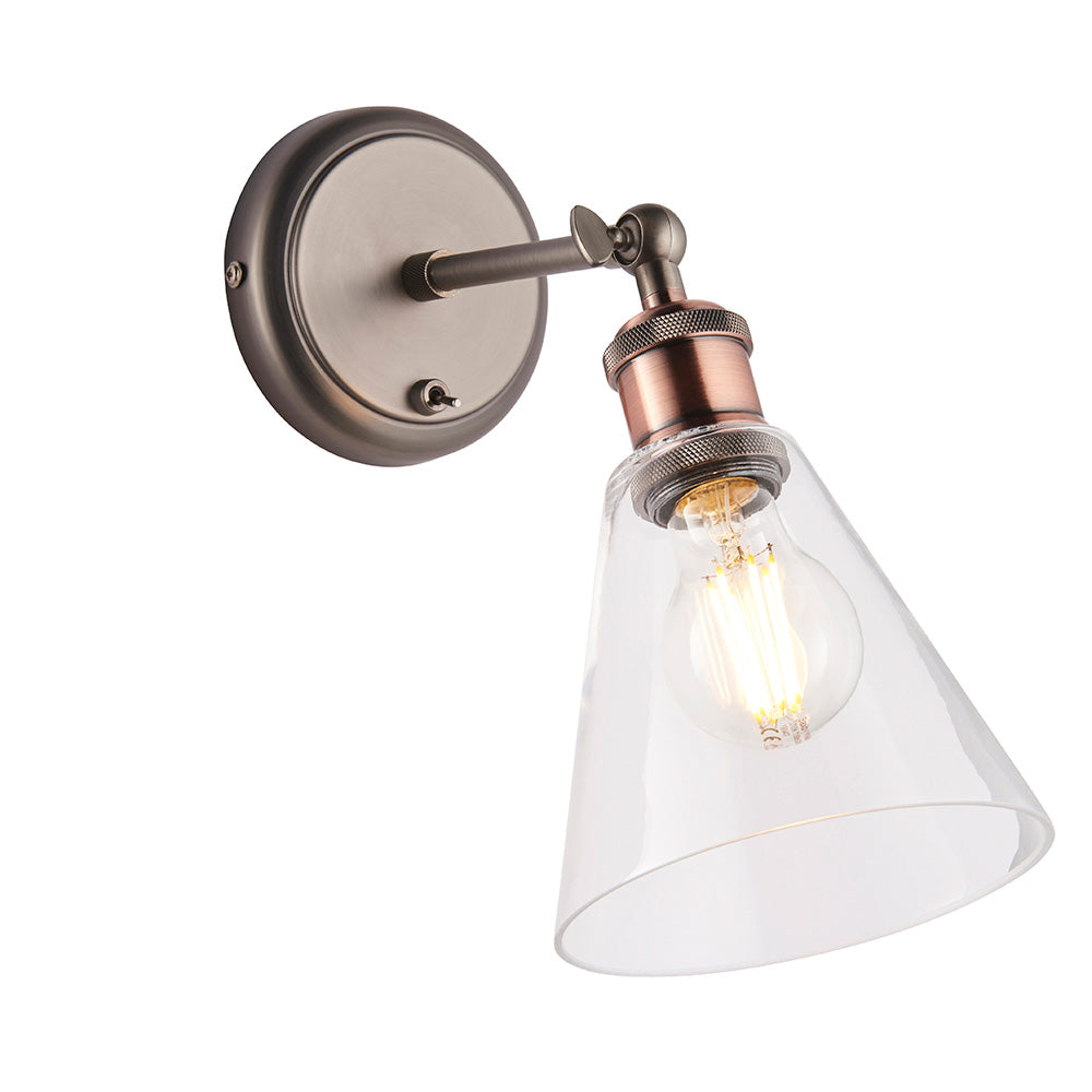 Glass Cone Wall Lamp