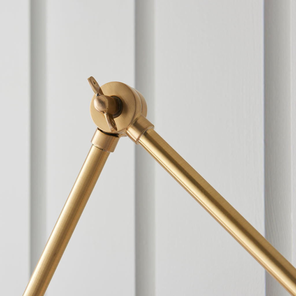 Lehal Swing Arm Wall Light, Antique Brass