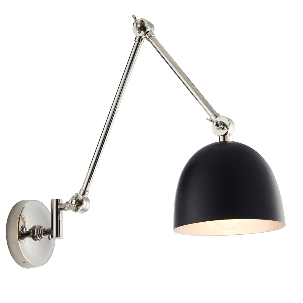 Lehal Swing Arm Wall Light, Polished Nickel