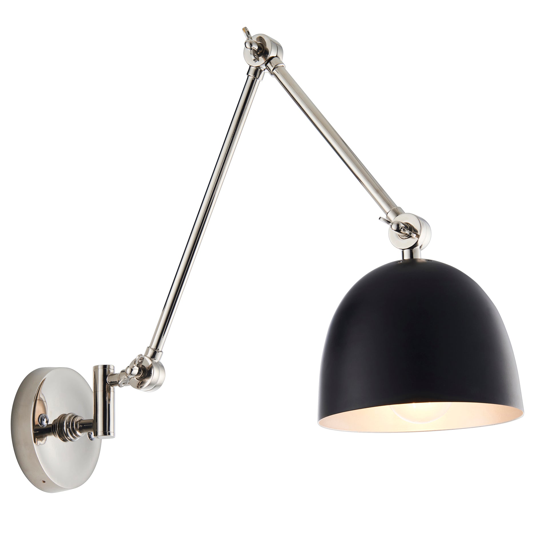 Lehal Swing Arm Wall Light, Polished Nickel
