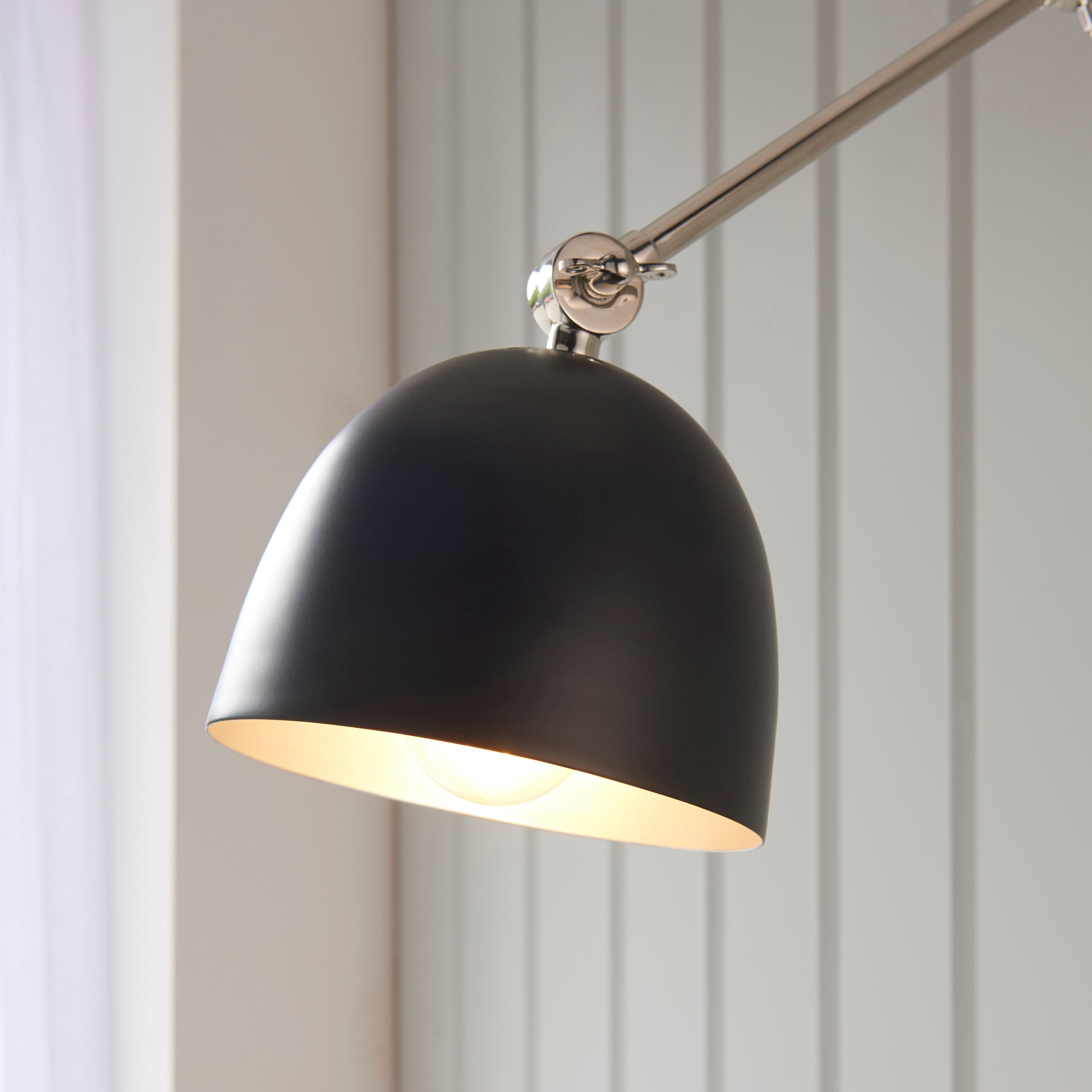 Lehal Swing Arm Wall Light, Polished Nickel