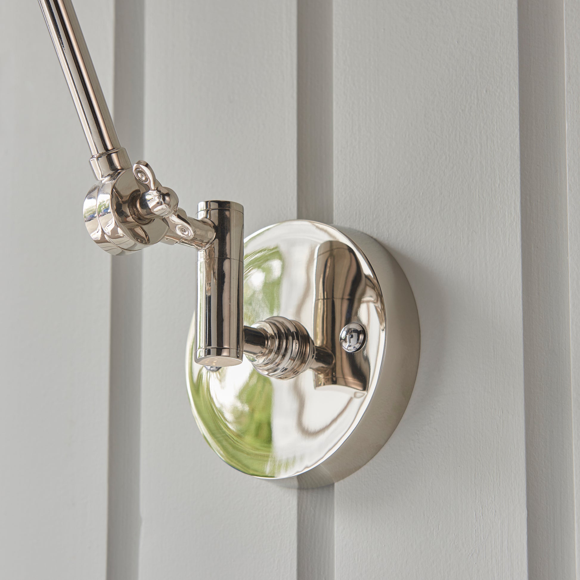 Lehal Swing Arm Wall Light, Polished Nickel