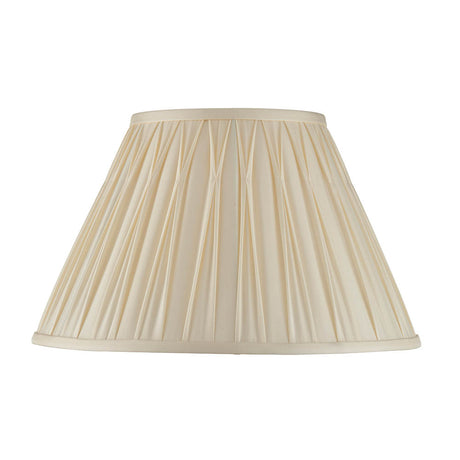 Ivory Pinch Pleat Silk Lamp Shade, 35cm