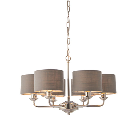 Highclere 6 Light Shaded Pendant Chandelier