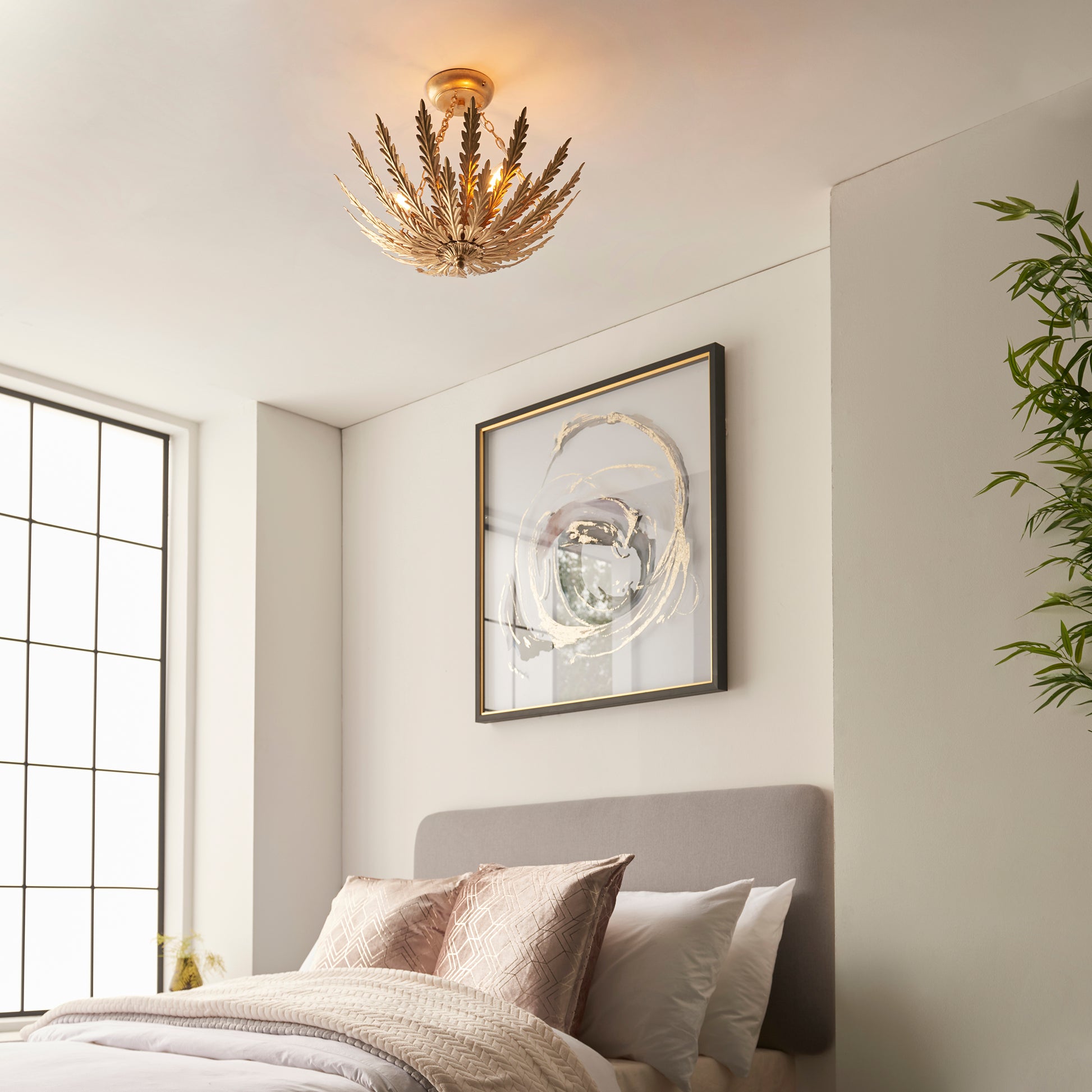 Delphine 3-Light Semi-flush Ceiling Light