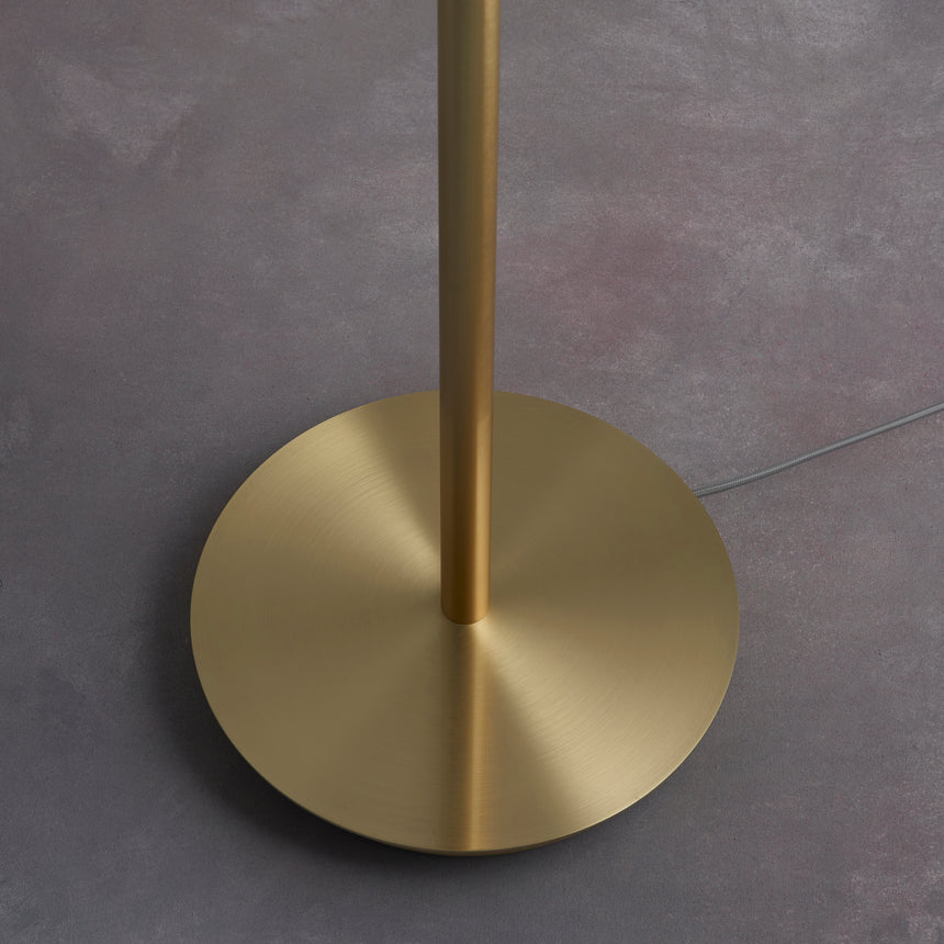 Fraser Floor Lamp, Brushed Brass