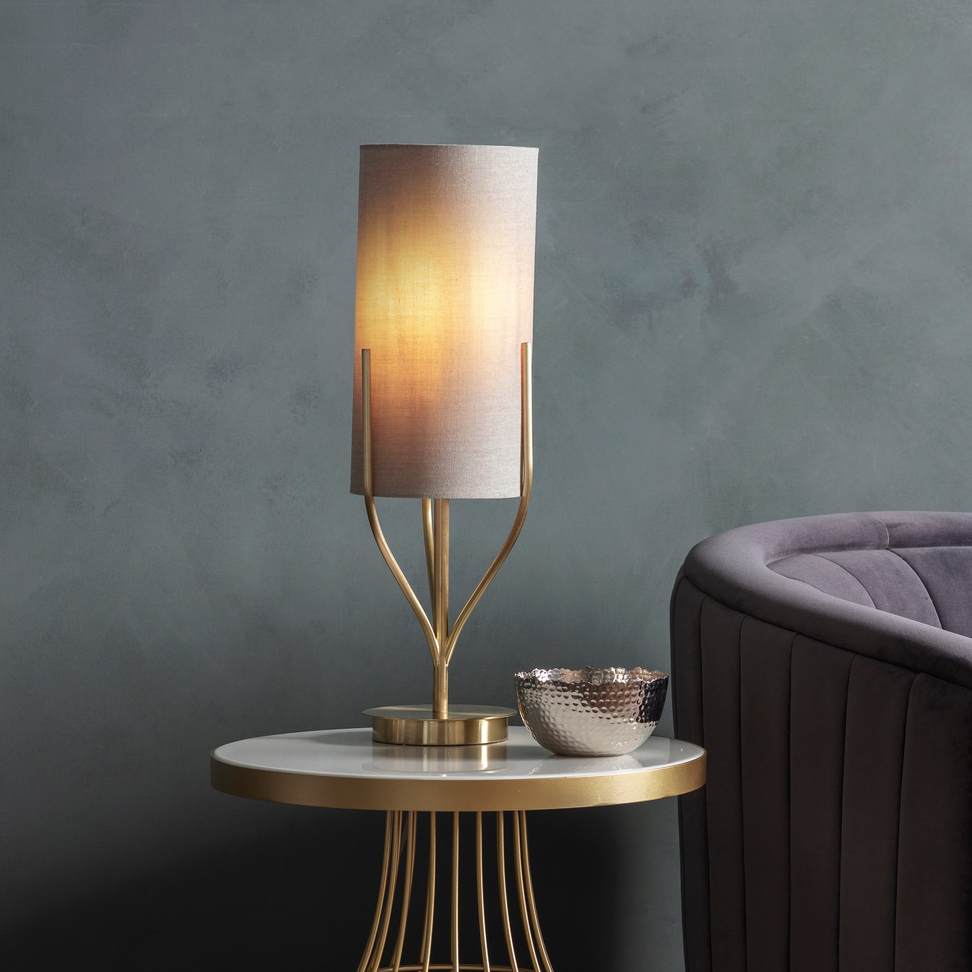 Fraser Table Lamp, Brushed Brass