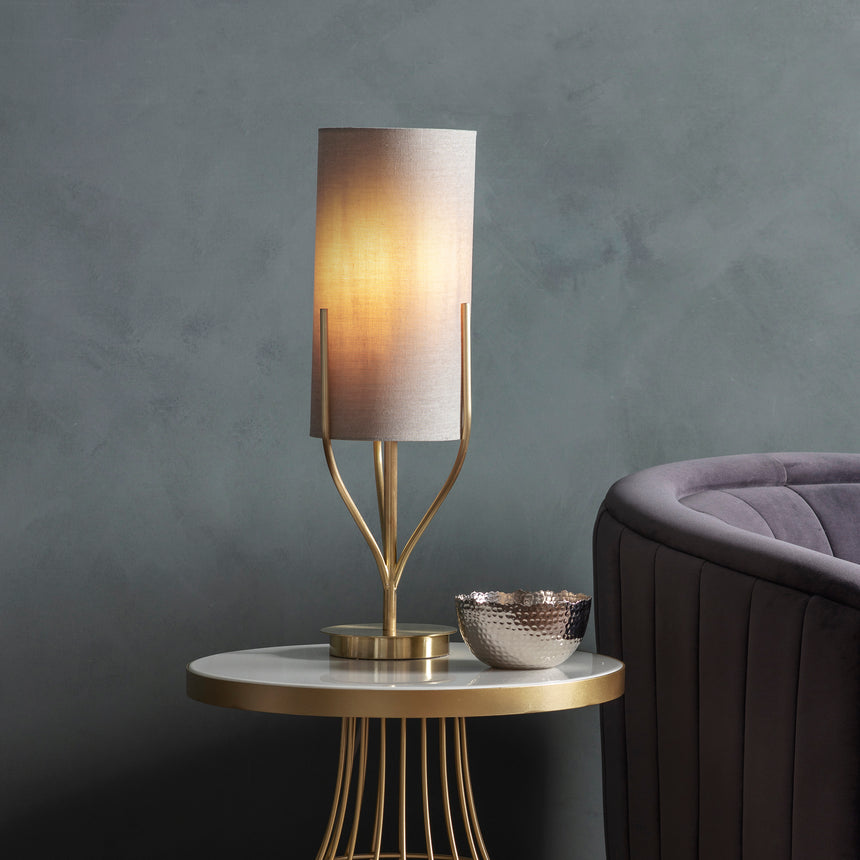 Fraser Table Lamp, Brushed Brass