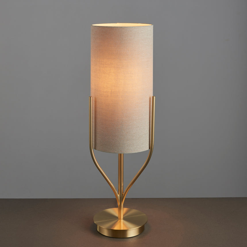 Fraser Table Lamp, Brushed Brass