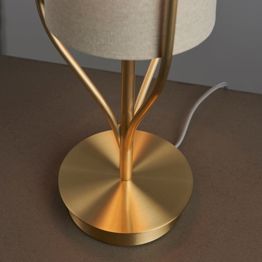 Fraser Table Lamp, Brushed Brass