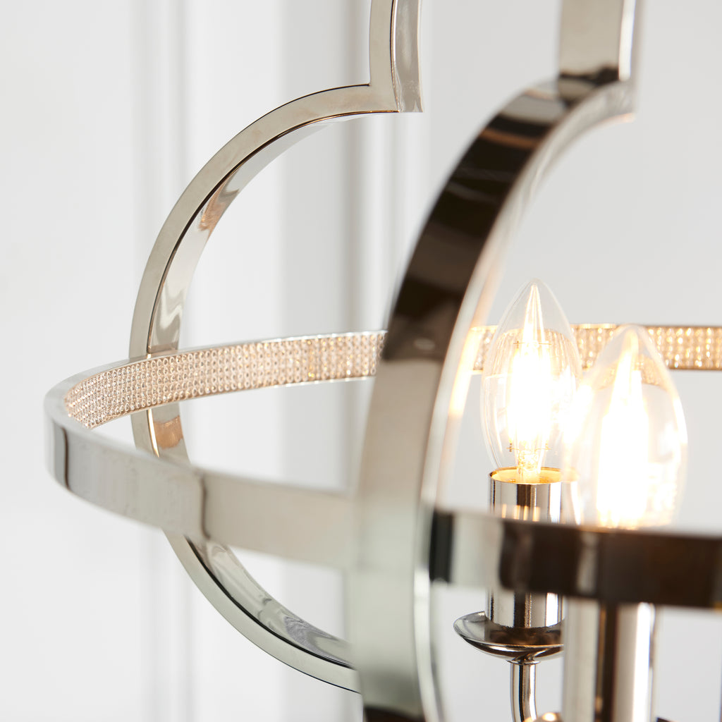 Barton 4-Light Pendant Light, Bright Nickel