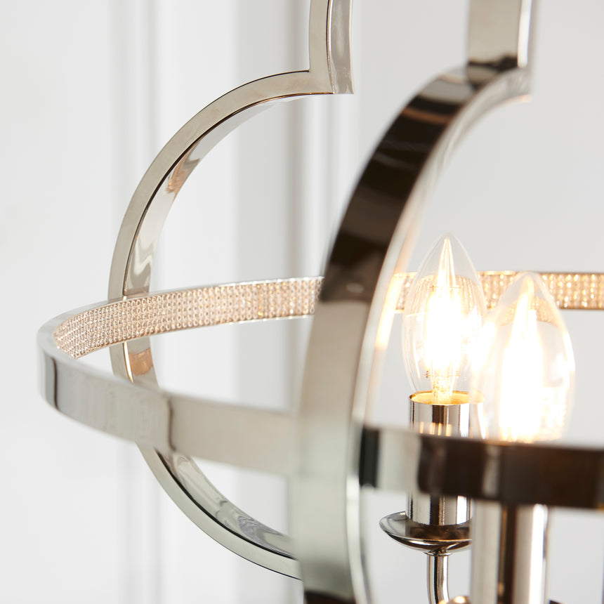 Barton 4-Light Pendant Light, Bright Nickel