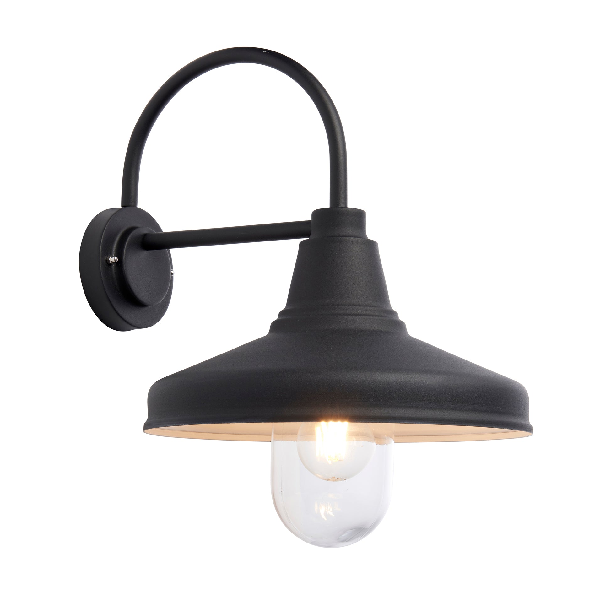 Farmhouse Outdoor Wall Lamp, Black