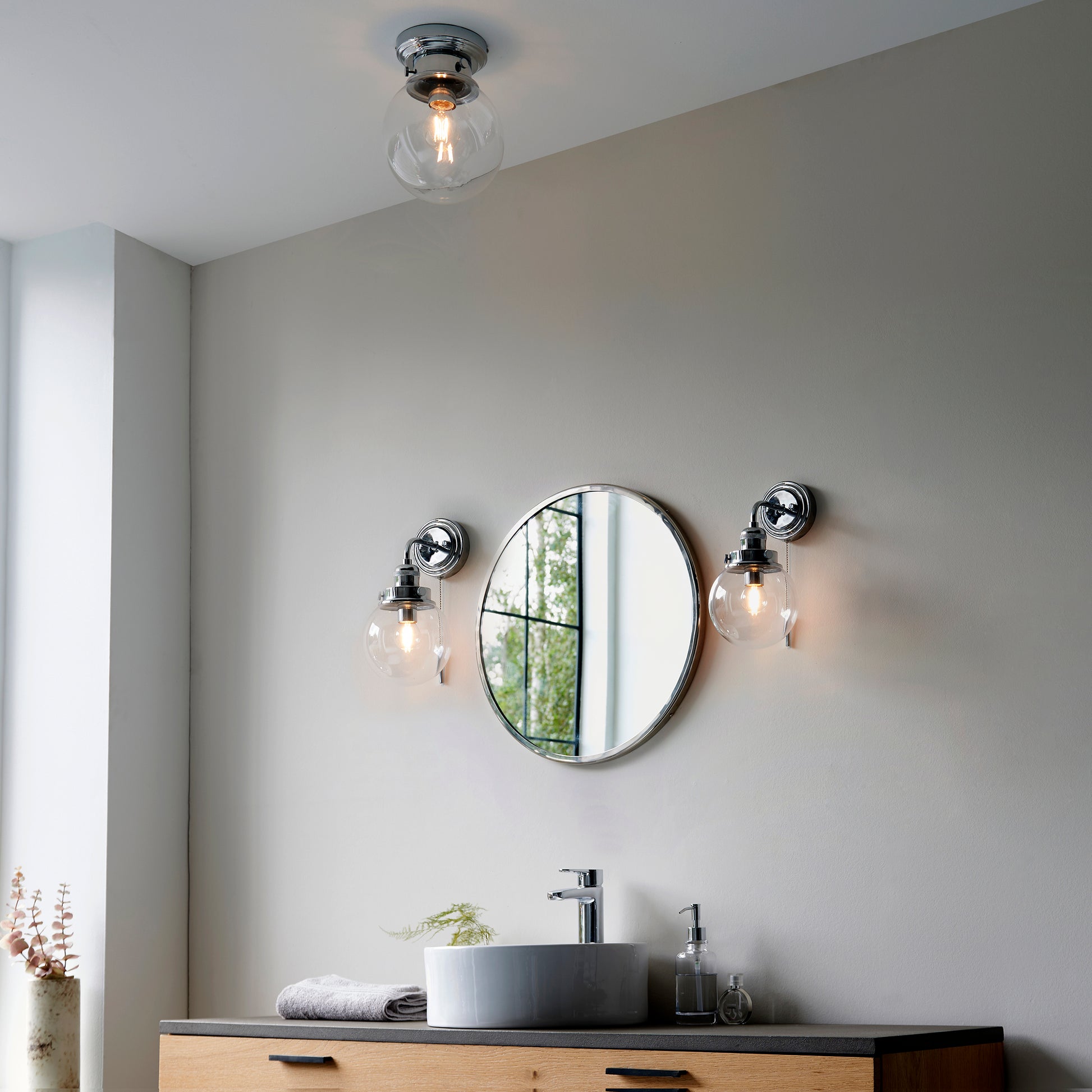 Cheswick Flush Bathroom Ceiling Light