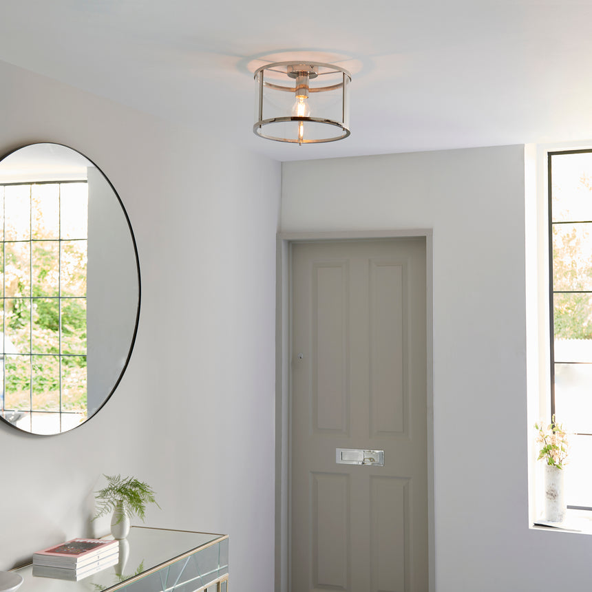 Hopton Glass Flush Ceiling Light