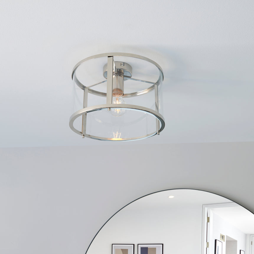 Hopton Glass Flush Ceiling Light
