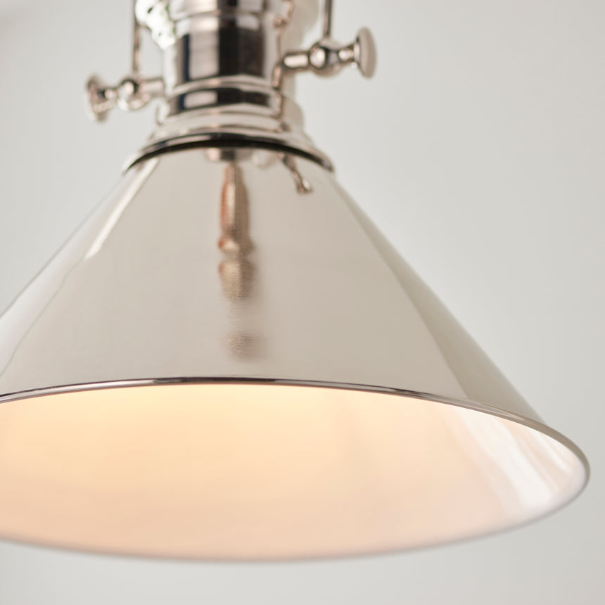 Brampton 36 Pendant Light, Bright Nickel