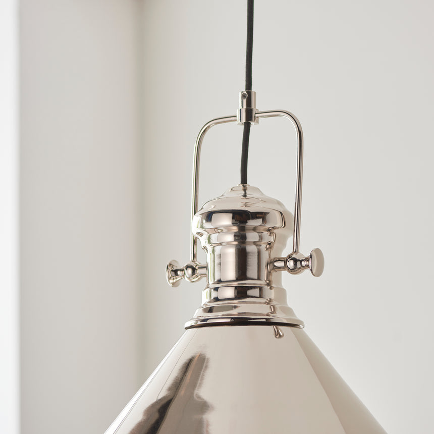 Brampton 36 Pendant Light, Bright Nickel