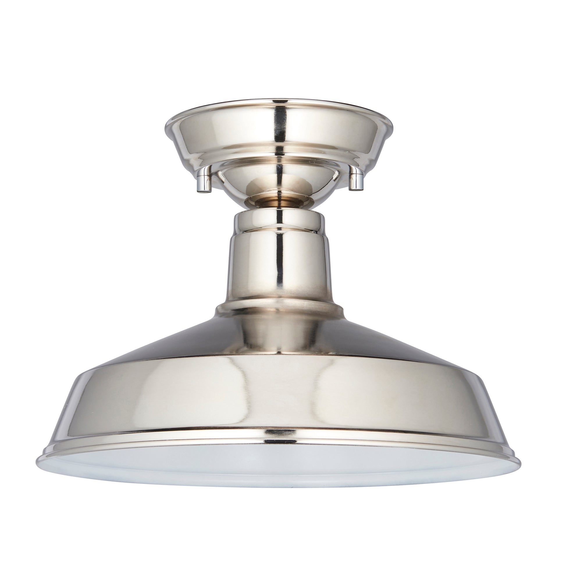Darton Semi Flush Ceiling Light, Nickel