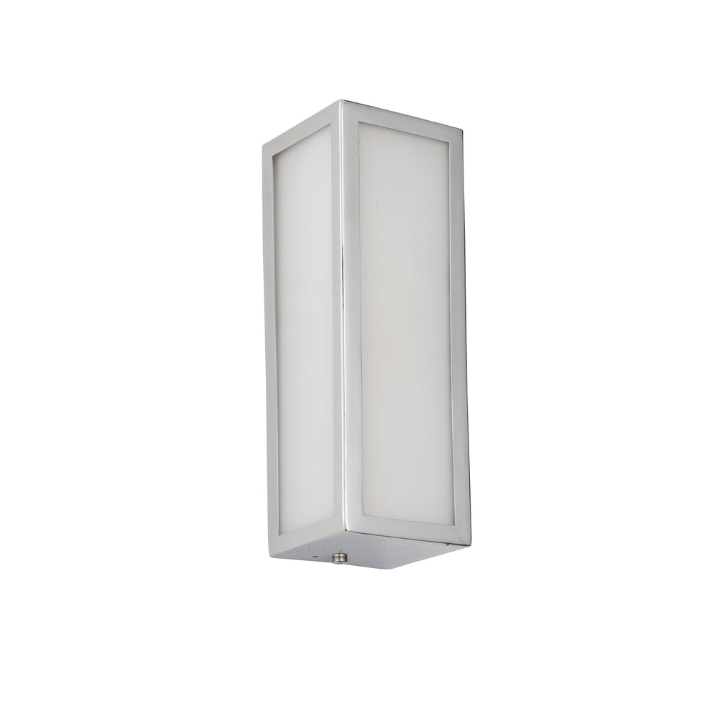 Newham Bathroom Wall Light, Chrome/Frosted Glass