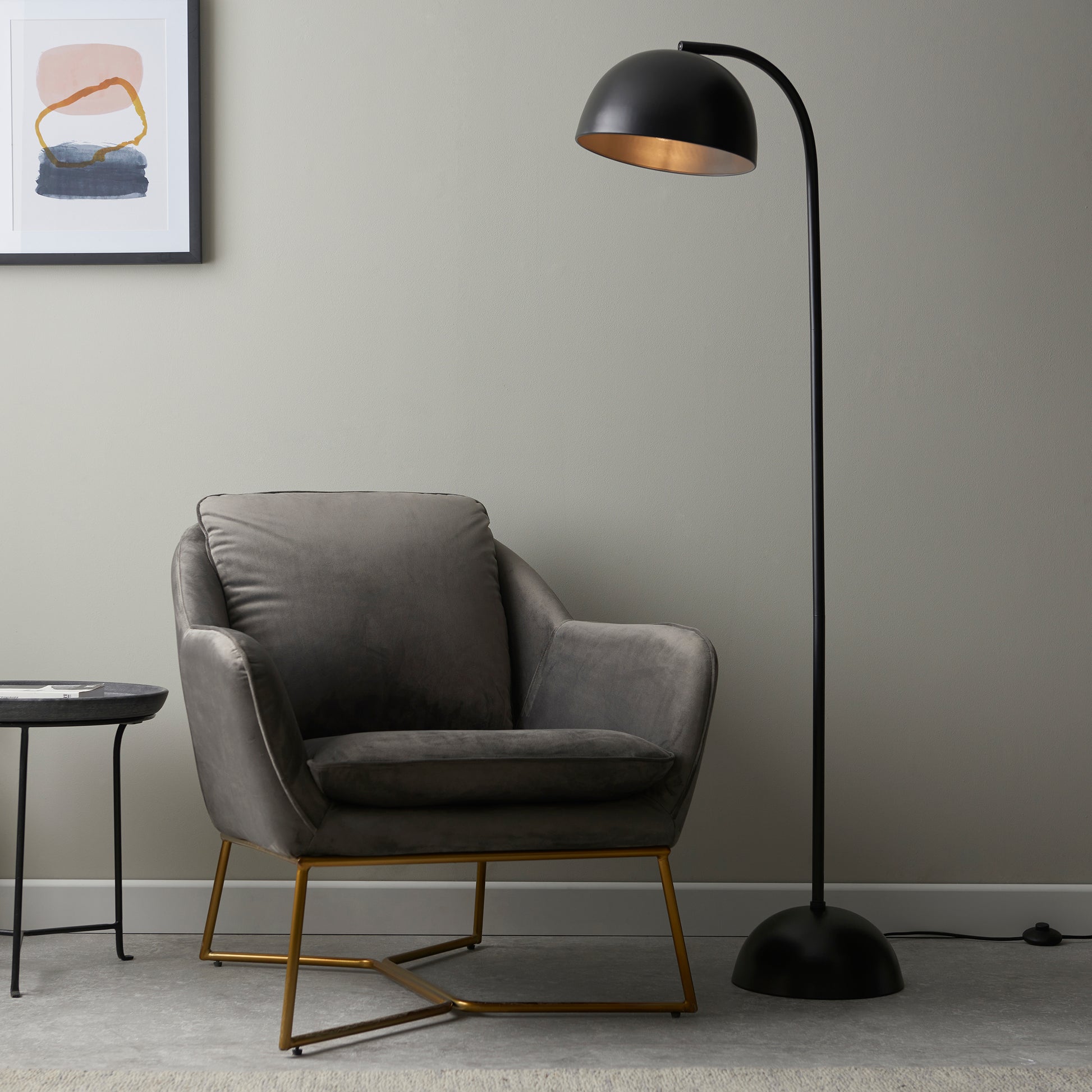 Brodey Floor Lamp, Black