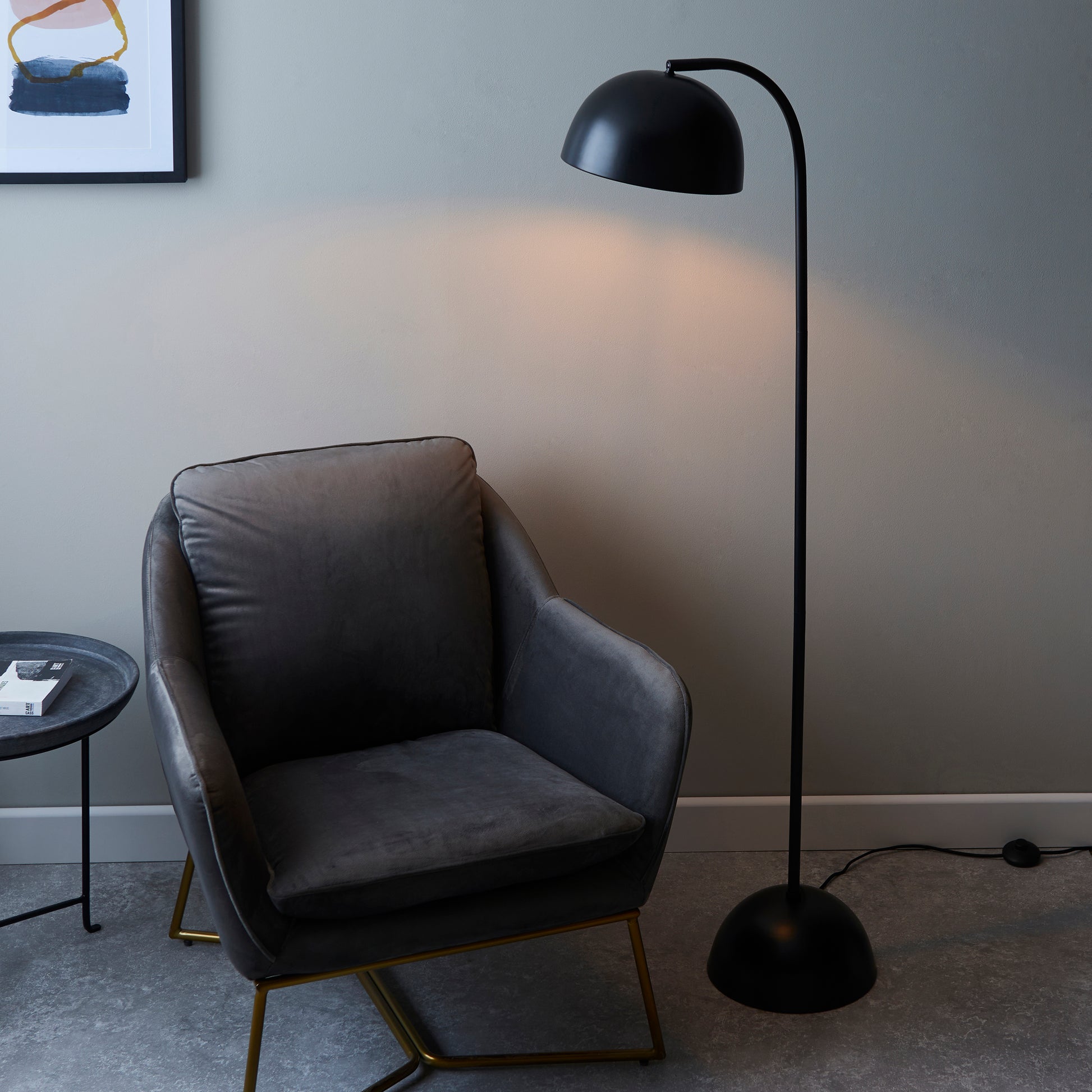 Brodey Floor Lamp, Black